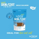 Schesir Grain-Free Dog Snacks Skin & Coat Jerky 115g - Salmon