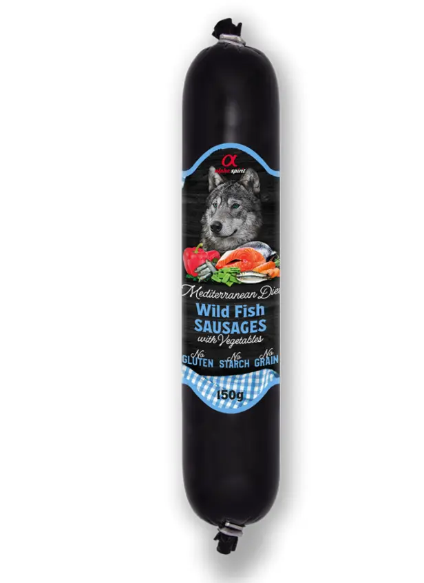 Alpha Spirit Mediterranean Sausage WILD FISH with Vegetables 150gm
