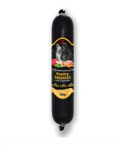 [AHALPHD060266310] Alpha Spirit Mediterranean Sausage POULTRY with Vegetables 150gm