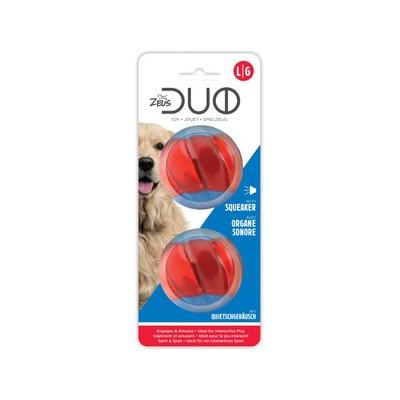 [HA96286] Zeus Duo Ball 6.3cm with Squeaker 2pk 