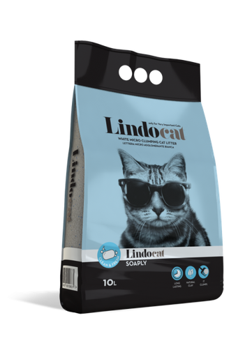 [LI3RACLC.TS10LCSO] LindoCat White Bentonite Soaply 10L Cat Litter