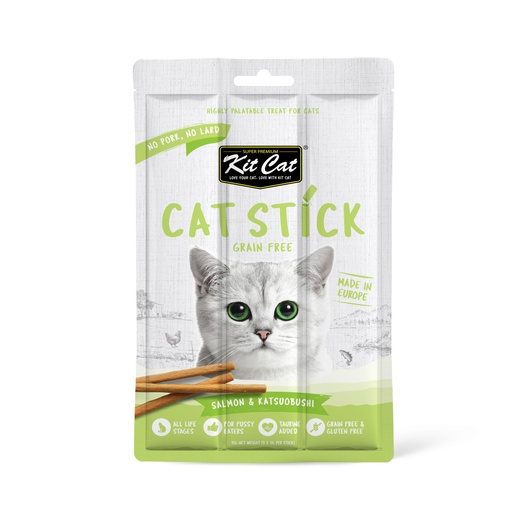 [KC-5652] Kit Cat Grain Free Cat Stick Salmon & Katsuobushi 15gm