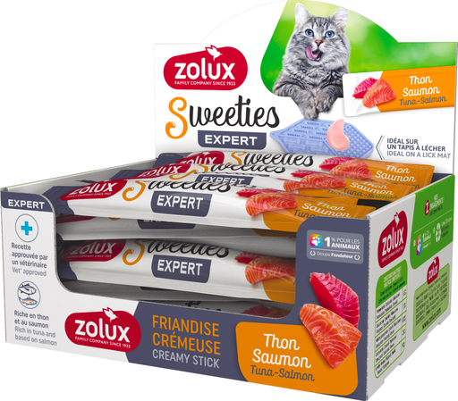 [ZL582163] Zolux Sweeties Creamy Stick For Cat Salmon 48pcs x 14gm