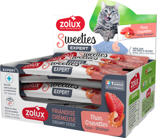 [ZL582162] Zolux Sweeties Creamy Stick For Cat Shrimp 48pcs x 14gm
