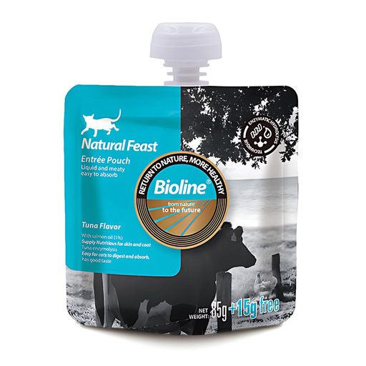 [6970117126372] Bioline Natural Feast Entree Pouch Tuna Flavor  85g+15g
