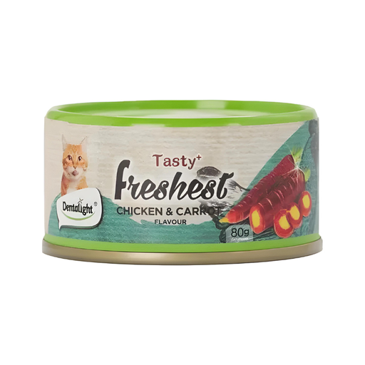 [DL11537] Dentalight Tasty Freshest Cat Treat in Can Chicken & Carrot 6x80gm