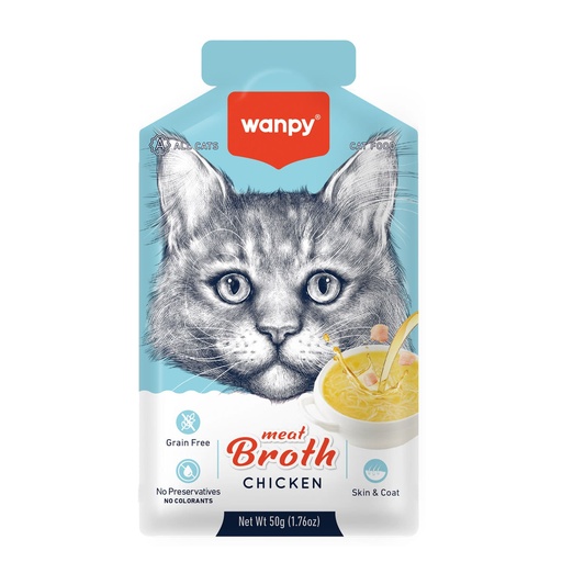 [RAC-60] Wanpy Meat Broth Chicken for Cats 50gm