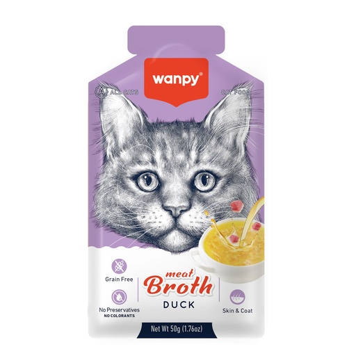 [RAC-64] Wanpy Meat Broth Duck for Cats 50gm