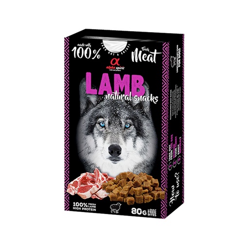 [311865] Alpha Spirit Natural Snacks for Dogs Lamb 80gm