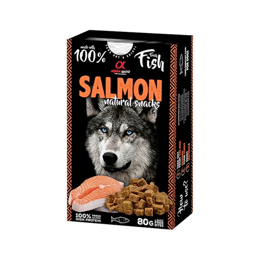 [311858] Alpha Spirit Natural Snacks for Dogs Salmon 80gm