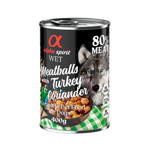 [586] Alpha Spirit Meatballs Turkey and Coriander 400gm