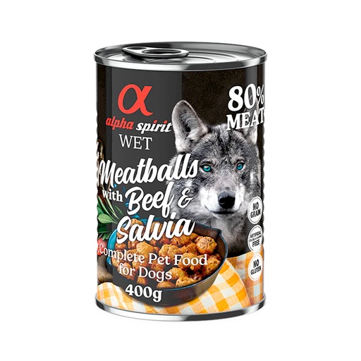 [20164] Alpha Spirit Meatballs Beef and Salvia 400gm