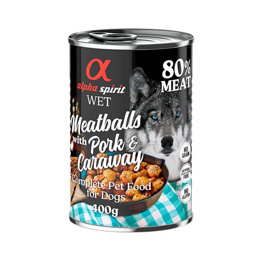[587] Alpha Spirit Meatballs Pork and Caraway 400gm
