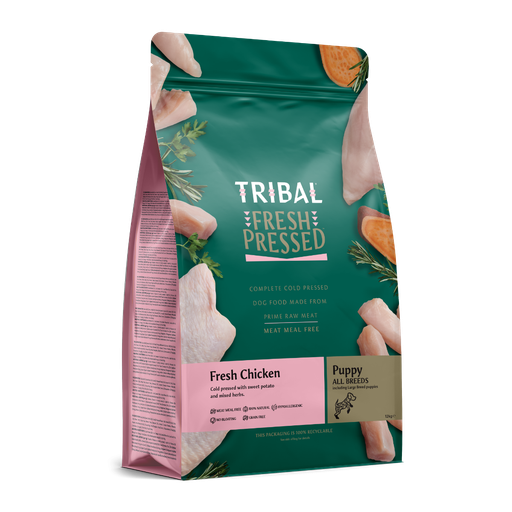 [PUPC-2.5kg] Tribal Fresh Pressed Complete Fresh Chicken Puppy Dry Dog Food 2.5kg