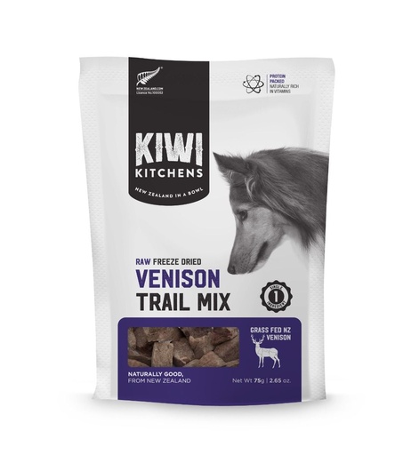 [63500-75g] Kiwi Kitchens Raw Freeze Dried Venison Trail Mix 