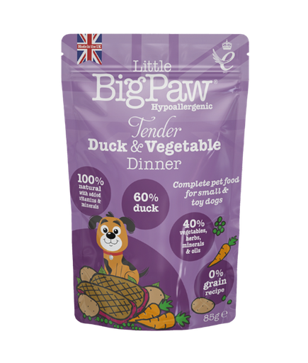 [202208-150gm] Little BigPaw Tender Duck & Vegetable Dinner Wet Dog Food 150g 