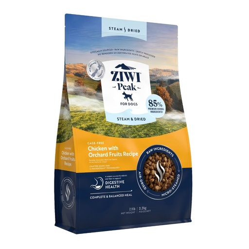 [ZPSDC-3.2kg] ZIWI Peak Steam & Dried Cage-Free Chicken with Orchard Fruits Recipe Dry Dog Food 3.2KG